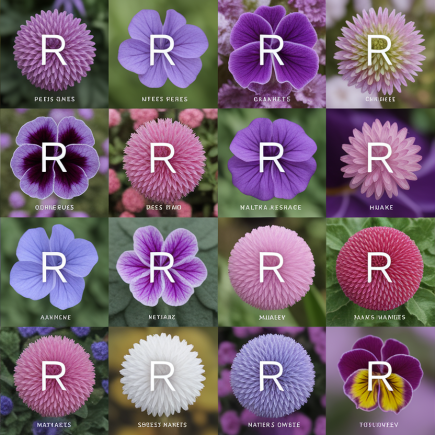 collage-fleurs-lettre-r-fond-vert