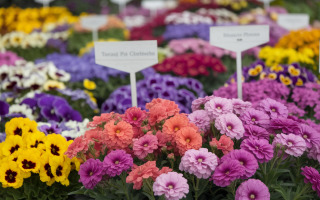 fleurs-couleurs-vives-etiquettes-illisibles