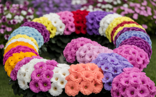 fleurs-lettre-q-colorees-jardin-flou