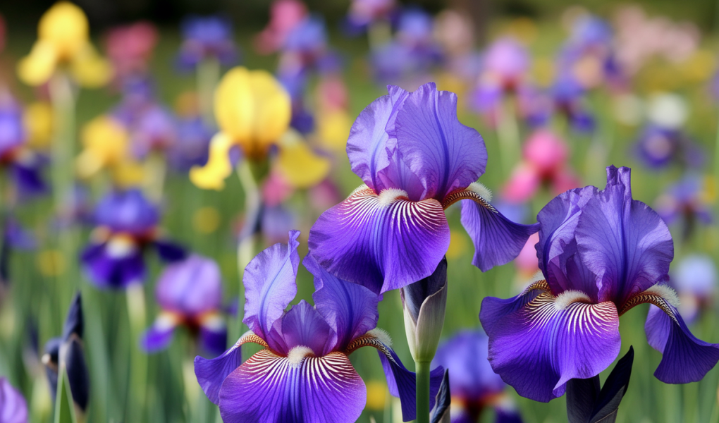 iris-gros-plan-jardin-fleuri