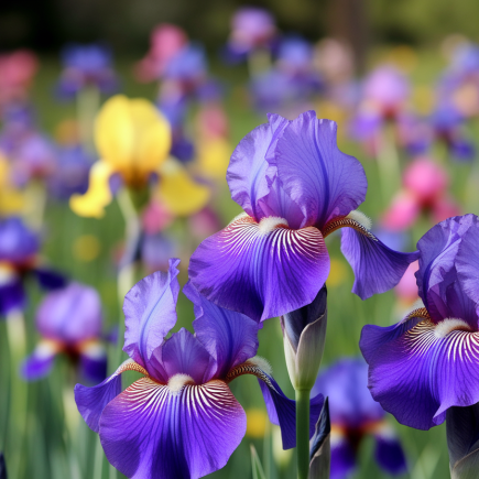 iris-gros-plan-jardin-fleuri