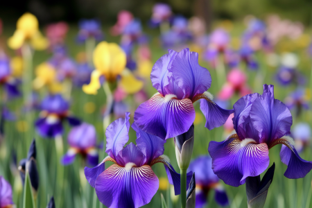iris-gros-plan-jardin-fleuri