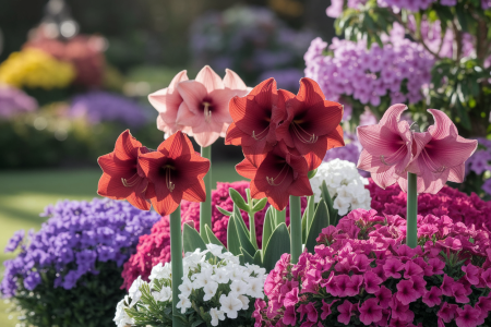 jardin-fleuri-amaryllis-asters-azalees