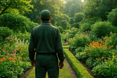 jardinier-travail-jardin-luxuriant-fleurs