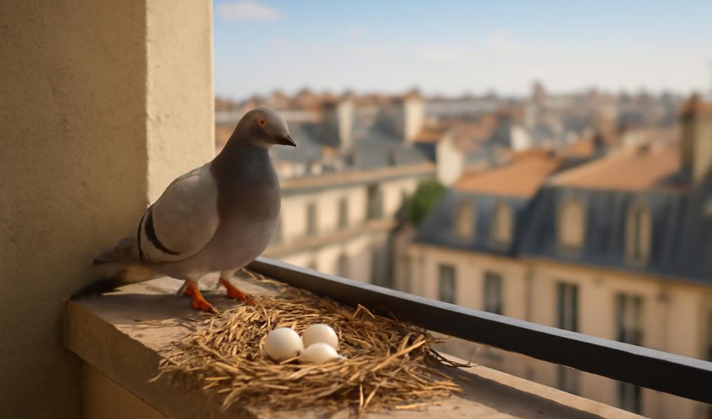 balcon-urbain-nid-pigeon-oeufs-rooftops
