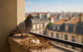 balcon-urbain-nid-pigeon-oeufs-rooftops