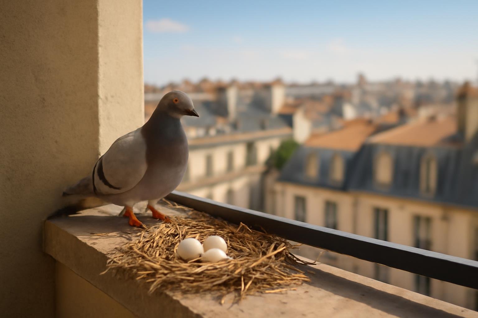 Nid de Pigeon sur mon Balcon Signification : Bon ou Mauvais Signe ?