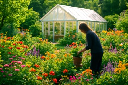jardin-luxuriant-plantes-silhouette-serre-