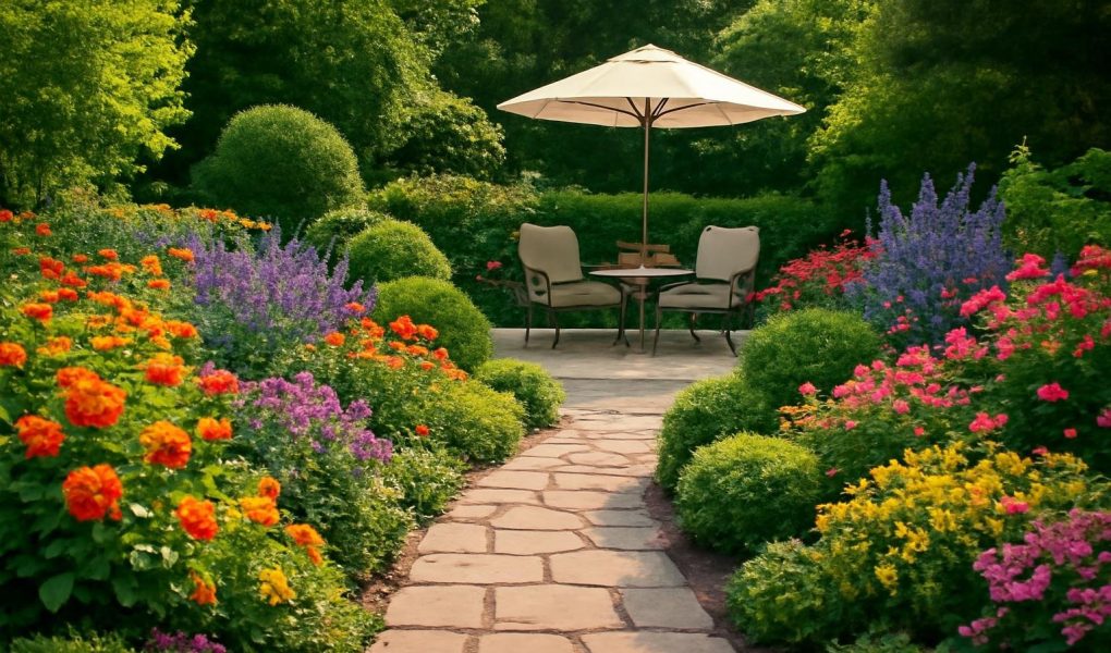 jardin-fleurs-chemin-terrasse-meubles