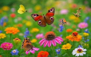 jardin-luxuriant-fleurs-insectes-papillons
