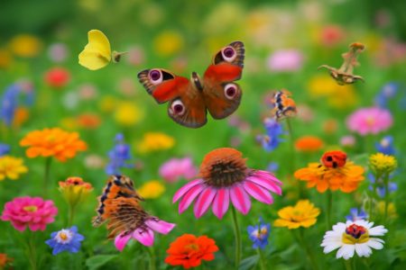 jardin-luxuriant-fleurs-insectes-papillons