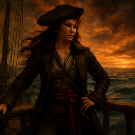 femme-pirate-navire-mer-agitee