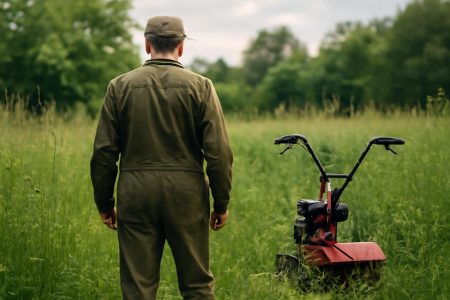 jardinier-vetements-travail-herbes-hautes-motoculteur