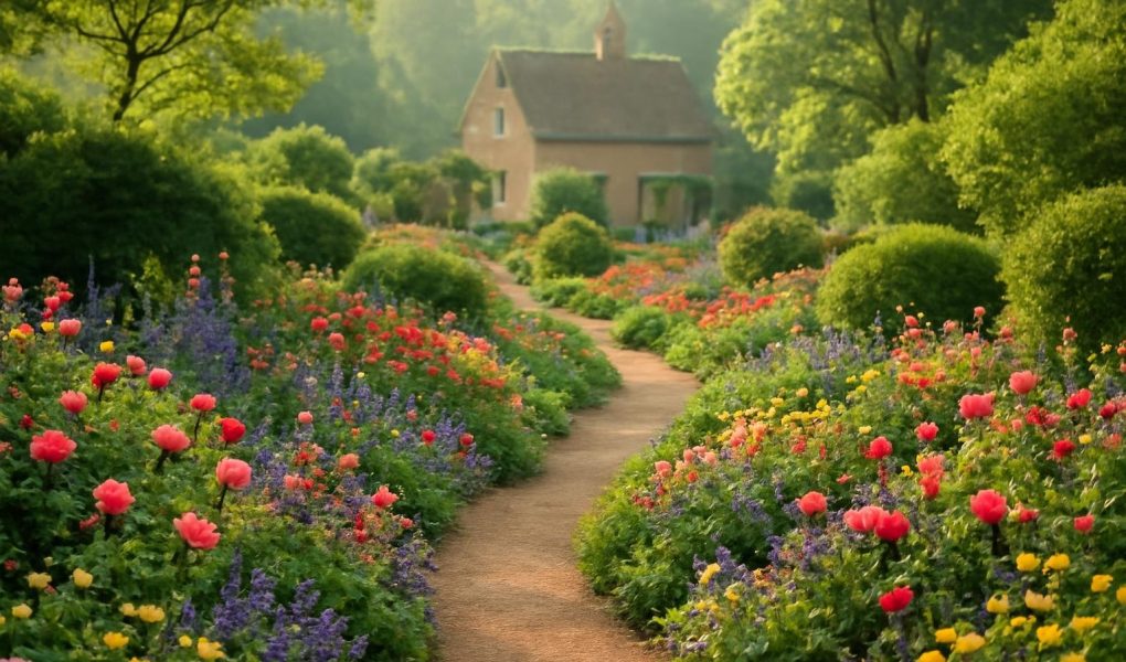 jardin-anglais-fleurs-maison-campagne