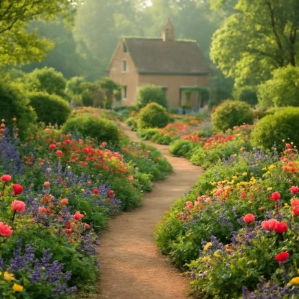 jardin-anglais-fleurs-maison-campagne
