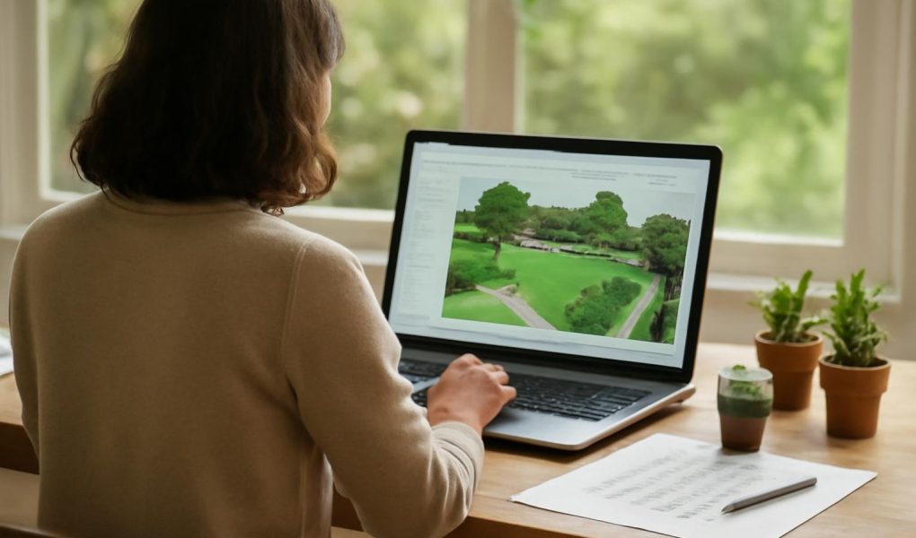 personne-dos-ordinateur-jardin-3d