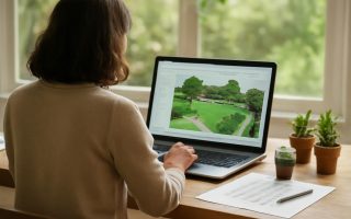 personne-dos-ordinateur-jardin-3d