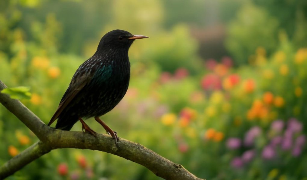 etourneau-perche-branche-jardin-verdoayant
