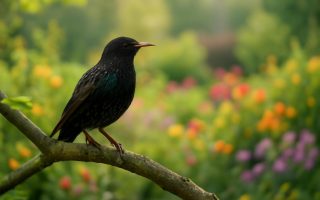etourneau-perche-branche-jardin-verdoayant