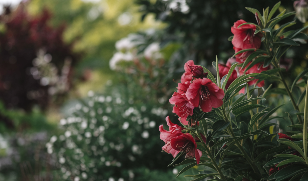 fleurs-rouges-callistemon-jardin-verdoyant