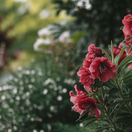 fleurs-rouges-callistemon-jardin-verdoyant