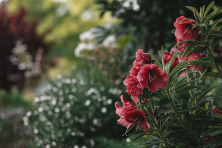 fleurs-rouges-callistemon-jardin-verdoyant